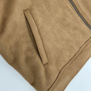 Premium Brown Genuine <b>Suede</b> <b>Leather</b> Men Fringe <b>Jacket</b> Zipper Closure Desert Nomad Moto Biker <b>Jacket</b> Customization Available - Product Image 4