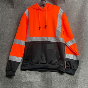 Sweat-shirt à capuche réfléchissant haute visibilité pour homme en nylon et élasthanne, manches longues, vêtements de travail, logo personnalisé - Product Image 3