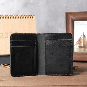 Ya475 Minimal Handmade Slim Cowhide Leather <b>Card</b> <b>Wallet</b> for Men Credit <b>Holder</b> - Product Image 4