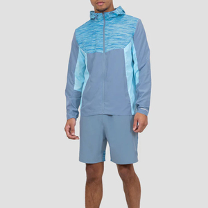 Conjunto Corto Cortavientos, Chaqueta Deportiva Cortavientos para Hombre, Unisex, Nailon, Transpirable, Ligero, Informal, Ecológico, Patchwork, OEM - Product Image 1