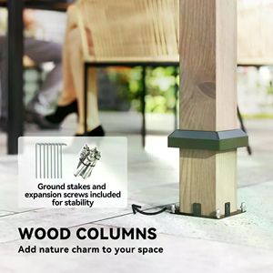 Gazebo/Pergola Moderno in Alluminio per Arredo Esterno, Ideale per Cortili, Giardini e Spazi Esterni, con Finitura del Telaio Opzionale e Schermo - Product Image 4