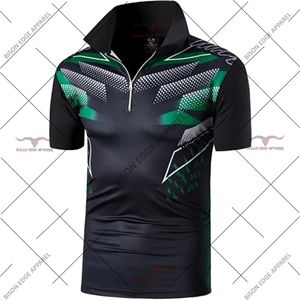 Athletic <b>Polo</b> Shirt Men's Half Zip Collar Geometric Sublimation Print <b>Sports</b> <b>Polo</b> Breathable Quick Dry Golf Tennis Training Team - Product Image 3
