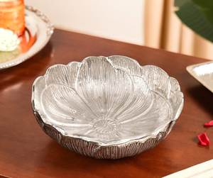 Tazón de Metal con Forma de Tortuga, Hecho a Mano, Pulido, Decorativo, para Servir Frutas, Nueces, Bocadillos, Decoración de Mesa para el Hogar, Tazón Plateado - Product Image 6