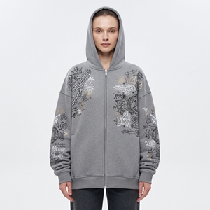 Wholesale Oversized Hoodie Custom Women <b>Fleece</b> <b>Zipper</b> Hoodie Manufacturer Printed Winter Hoodies Women's - Product Image 1
