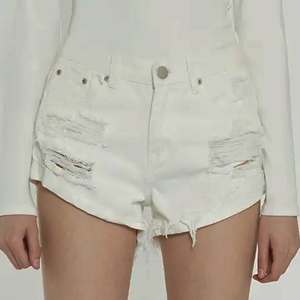 Shorts en jean déchirés pour femmes, style streetwear, décontractés, pour l'été, usage quotidien, fabrication OEM. - Product Image 2