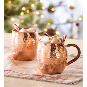 High Quality <b>Copper</b> Customizable Moscow Mule Mugs Set of 2 Food Grade Eco Friendly Beer Mug And <b>Cups</b> Sets Embossed Design - Product Image 1
