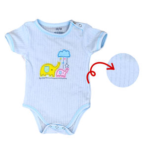 Pijama Enterizo de Manga Corta para Bebés Recién Nacidos, Niños y Niñas, Diseño de Oso, Cremallera YKK Suave, Invierno, Hecho en Tailandia, Venta al por Mayor - Product Image 4