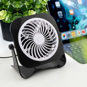 Mini ventilateur de bureau USB de 4 pouces, silencieux et puissant, 2 vitesses, faible bruit, rotation à 360 degrés, câble de 3,8 pieds, alimenté par USB, ventilateur de bureau efficace et rafraîchissant - Product Image 1