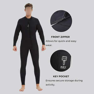 Combinaison de plongée flexible pour hommes, pour la plongée sous-marine et la plongée avec tuba, vêtements de sports nautiques haute performance, genouillères résistantes à l'abrasion - Product Image 2