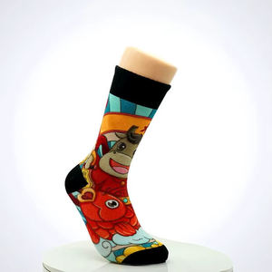 2026 Customizable Dress <b>Sock</b> <b>Hot</b> Selling Digital Printed Cartoon Pattern New Design - Product Image 2