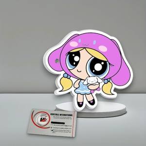 Nouvelle Arrivée : Plaque Magnétique pour Extensions de Cils en Acier Inoxydable, Motifs Personnalisés Mignons (Fleur, Carré, Cœur, Papillon) - Power Puff Girl - Product Image 5