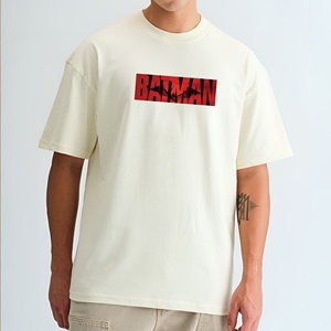 Shoulder Drop Long Sleeve Plus Size Eco-Friendly Printed T-<b>Shirts</b> New Arrival Hot Sales 2026 Cream-<b>coloured</b> Tshirt for men - Product Image 4