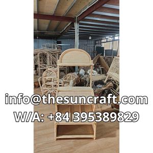 Comptoir de jeu en rotin tressé à la main écologique pour enfants, stand de marché en osier avec paniers en rotin, vente en gros - Product Image 6