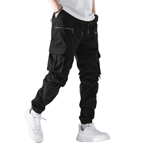 Plus Size Mens Cargo Jogger Pants Multi Pocket Regular Fit Bottoms Custom Logo Cargo Trousers For Casual Comfort - Product Image 3