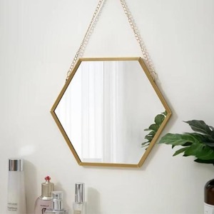 Hexagon Shape Wall Hanging Mirror Perfect For Living Room Bedroom And Entryway Adds Modern Geometric Decor Appeal From India - Product Image 5