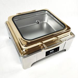 Plat de service de luxe en acier inoxydable avec finition miroir, durable et écoresponsable, idéal pour les réceptions - Product Image 2