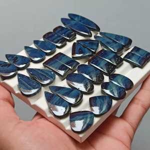 ล็อตคู่คาโบชองส์สีน้ำเงินเลแลนด์ ล็อตคู่พลอยสีน้ำเงินเลแลนด์ - Product Image 4