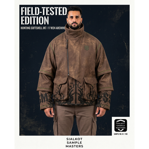 HUNT GEAR OEM Custom Men's 450GSM Heavyweight <b>Techwear</b> Softshell Bomber Hunting <b>Jacket</b> Hooded Waterproof Windproof Coated - Product Image 5