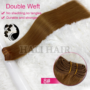 100% Premium vietnamien Remy trame droite Extensions de cheveux humains toutes les couleurs disponibles Super Double dessiné Hali Double simple - Product Image 3