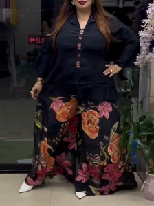 AARYA 2026 Vestido de Verano Nuevo, Bonito y Moderno, Informal, de Seda Romana con Estampado Floral, Lavable, Mini, Holgado, Estilo Occidental, para Mujer, con Mangas Largas - Product Image 2