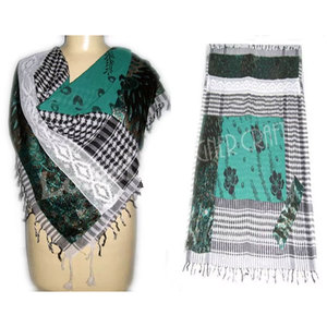 Elegante Bufanda de Diseño 100% Algodón con Apliques Hechos a Mano, Estilo Patchwork, para Otoño, para Mujer - Product Image 2