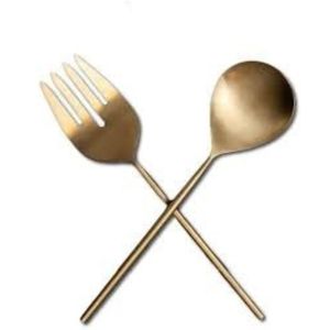 Luxury <b>Buffet</b> Service Salad <b>Server</b> Set Premium Metal Accessories for Guest Dining - Product Image 2