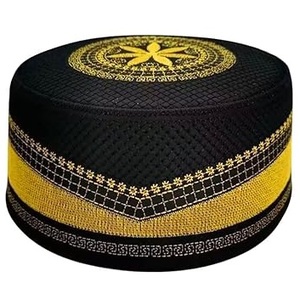 Chapeau de prière musulman extensible, couleur unie, éco-responsable, respirant, toutes saisons, logo personnalisé, Kufi Topi, chapeau musulman arabe - Product Image 2