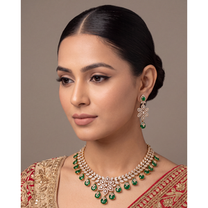 Indian Ethnic Artificial <b>Jewellery</b> Pallavi Victorian Necklace <b>Set</b> for Bridal Festival - Product Image 1