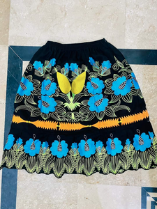 Micronishian Women's 100% Polyester Embroidery <b>Skirt</b> Island Style Hawaiian Embroidered Ball Gown Casual Breathable Comfortable - Product Image 3