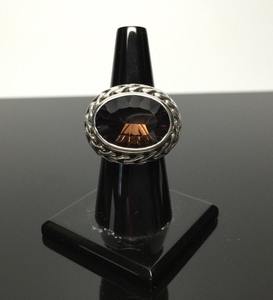 Anillo de Cuarzo Ahumado, Plata de Ley 925, Anillo de Piedra Preciosa Natural Hecho a Mano, Joyería de Estilo Vintage, Regalo para Mujer - Product Image 1
