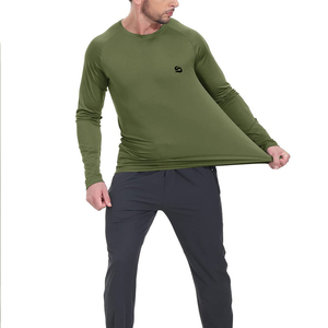Camiseta de Manga Larga Lisa de Alta Calidad para Hombre, Poliéster/Algodón, Antiarrugas, Secado Rápido, Transpirable - Product Image 6