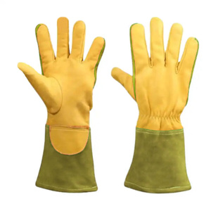Gants industriels en cuir pleine fleur de vachette de qualité supérieure, anti-chaleur, anti-étincelles, pour la lutte contre les incendies, la soudure TIG/MIG, protection des mains et des bras - Product Image 3