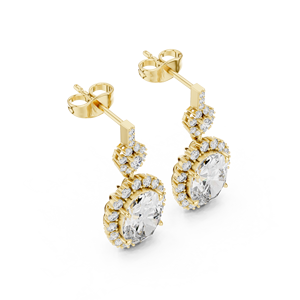Pendientes de Lujo para Mujer, Plata 925, Moissanita, Corte Brillante Redondo, Engaste de Bisel, Joyería para Boda - Product Image 5