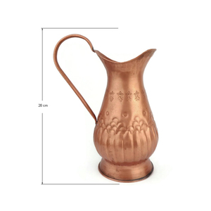 Carafe en cuivre pur de bonne qualité, spécial été, pour boissons, fabriquée en Inde, 100 % cuivre pur, en vente - Product Image 3