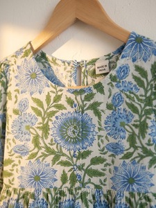 ชุดเดรสเด็กทารกผ้าฝ้ายลายดอกไม้สีฟ้า - Product Image 3