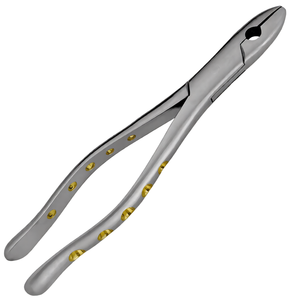 Pinzas de Extracción Dental # Instrumento Quirúrgico Manual Ergonómico de Acero Inoxidable con Empuñadura de Pitón Hueca Dorada 1STD - Product Image 1