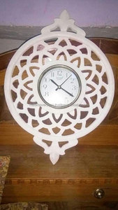 Meilleure qualité 100% horloge murale en marbre naturel taille personnalisée meilleur prix décor à la maison pour salon et bureau - Product Image 4