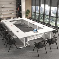 Table de réunion moderne de haute qualité, bureau de conférence, mobilier de bureau commercial avec design personnalisé pour les clients d'affaires mondiaux