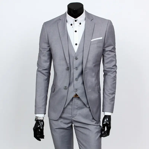 Black Solid Custom Tailored Wedding Suit Men Slim Fit Wool Blend Formal <b>Blazer</b> Luxury High Quality Wholesale Men’s Suits <b>Sets</b> - Product Image 4