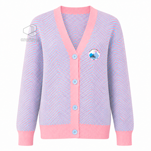 Jack And Jill Of America <b>Cardigan</b> <b>Sweater</b> Women's Embroidered Crest Button Front V-Neck Long Sleeve <b>Cardigan</b> Greek Life Apparel - Product Image 1