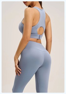 Soutien-gorge de sport personnalisé pour femme, à maintien élevé, dos nageur, pour la gym, le fitness, l'entraînement et la course, style crop top, vente en gros - Product Image 4