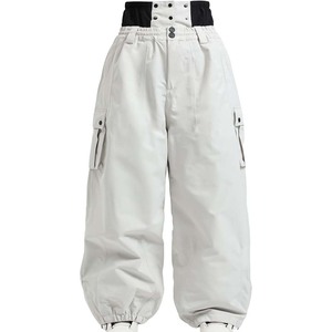 Pantalones de Nieve Impermeables Negros para Hombre, Cintura Elástica con Cierre de Botones, Material Gore-Tex, Ropa para Esquí y Snowboard para Adultos - Product Image 2