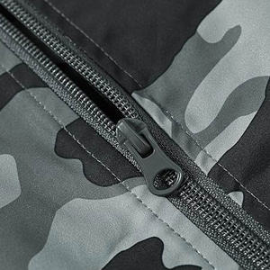 Chaqueta Varsity Premium para Hombre con Capucha, Mezcla de Lana, Mangas de Nailon, Media Cremallera, Frente Sólido, Estilo Deportivo Universitario para Invierno - Product Image 4