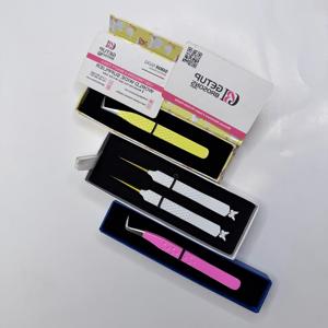 Pince à épiler professionnelle GETUP BROSONS IMPEX de qualité supérieure, anti-magnétique, avec pointe dorée de précision, pour extensions de cils (90 Boot/Isolation Powder Coating) - Product Image 4