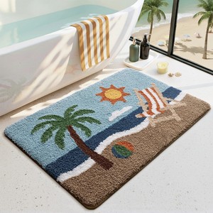 Tapis de bain en coton 100% de haute qualité, doux et absorbant, qualité supérieure pour hôtels, tissé pour la salle de bain, devant la porte, sur le sol - Product Image 5