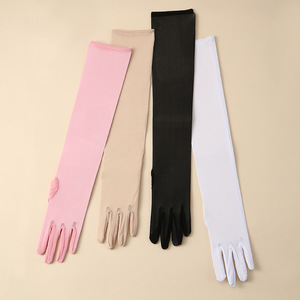 Gants longs fins en dentelle élastique translucide pour femmes, parfaits pour l'opéra, Halloween, les dîners et les soirées - Vente en gros - Product Image 4
