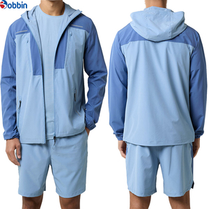 Conjunto Deportivo de 2 Piezas para Hombre, Chaqueta y Pantalones Cortos, Ropa Deportiva Personalizada con Logotipo, Estilo Casual, Cortavientos - Product Image 6