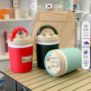 Jarra de Agua Aislada de 3L Color Beige Menta, Fabricación OEM/ODM en Vietnam, Personalizable con Logotipo para Actividades al Aire Libre - Product Image 2