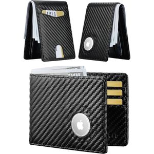 Portefeuille Furid Slim Air Tag pour hommes, blocage RFID, bifold avec poche avant, porte-cartes, en cuir, compatible avec AirTag - Product Image 1