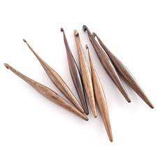 เข็มโครเชต์ไม้ HASAN CRAFT  รักษ์โลก ผิวเรียบ ทนทาน อุปกรณ์ถักมือ ปรับความยาวและความหนาได้ - Product Image 5